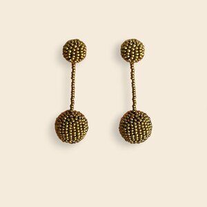 Madewell, Beaded Party Earrings, Champagne